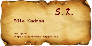 Süle Kadosa névjegykártya